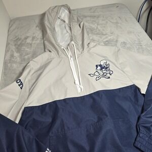 Mitchell & Ness Dallas Cowboys Throwback Windbreaker Jacket Hooded Pullover S